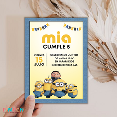Kit imprimible textos editables - Minions, nace un villano en internet
