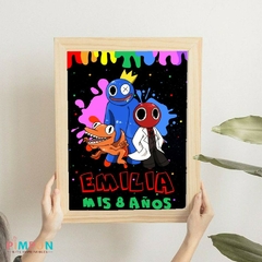 Kit imprimible textos editables - Rainbow Friends - pimpon