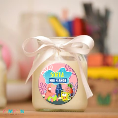 Kit imprimible textos editables - Bob esponja (rosa) - pimpon