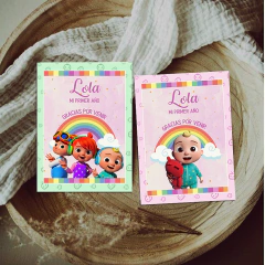Kit imprimible personalizado - Cocomelon (rosa)