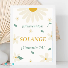 Kit imprimible textos editables - Margaritas mod. 02 - comprar online