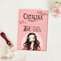 Kit imprimible personalizado - Demon Slayer - Nezuko Kamado - pimpon