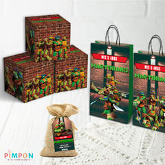 Kit imprimible personalizado - Tortugas Ninja - pimpon