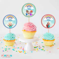 Kit imprimible textos editables - Cocomelon - pimpon