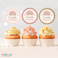 Kit imprimible personalizado - Arcoiris - pimpon
