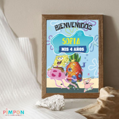 Kit imprimible textos editables - Bob esponja - comprar online