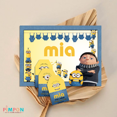 Kit imprimible textos editables - Minions, nace un villano - pimpon