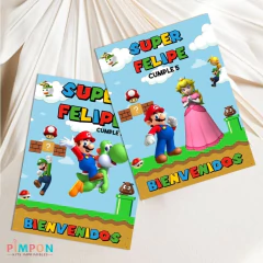 Kit imprimible textos editables - Super mario Bros - tienda online