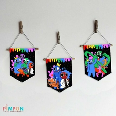 Kit imprimible textos editables - Rainbow Friends - tienda online