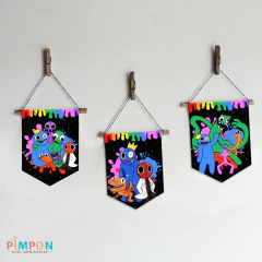 Kit imprimible textos editables - Rainbow Friends - tienda online
