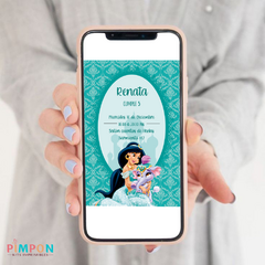 Kit imprimible textos editables - Princesa Jazmin - pimpon