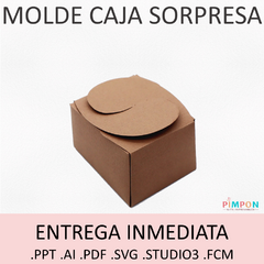 Molde Patron Editable Caja Sorpresa 100% Editable