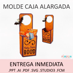Molde Patron 100% EDITABLE Caja Alargada