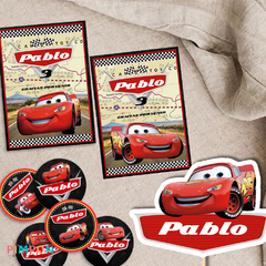 Kit imprimible textos editables - Rayo mcqueen - Cars - online store