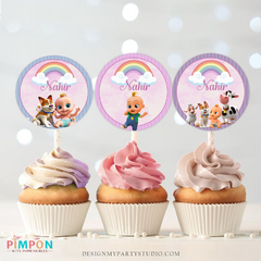 Kit imprimible textos editables - Looloo kids (rosa) - online store