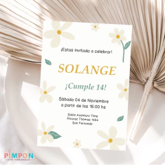 Kit imprimible textos editables - Margaritas mod. 02