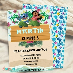 Kit imprimible personalizado - Lilo y Stitch (celeste) - buy online