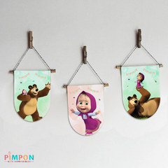 Image of Kit imprimible personalizado - Masha y el Oso mod. 02