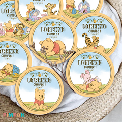 Image of Kit imprimible textos editables - Winnie pooh beb