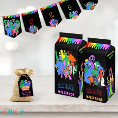 Imagen de Kit imprimible textos editables - Rainbow Friends