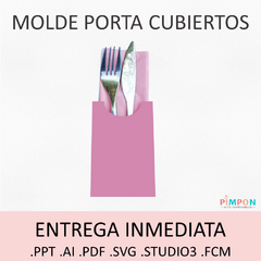 Molde Patron Editable PORTA CUBIERTOS 100% EDITABLE