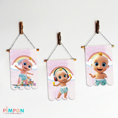 Image of Kit imprimible textos editables - Looloo kids (rosa)