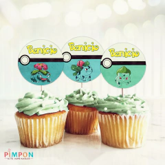 Imagen de Kit imprimible textos editables - Pokemon - evoluciones de bulbasaur