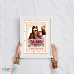Kit imprimible personalizado - Masha y el Oso mod. 02