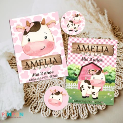 Imagen de Kit imprimible personalizado - Vaca Lola