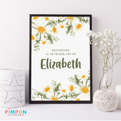 Kit imprimible textos editables - Margaritas mod. 01