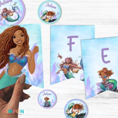 Imagen de Kit imprimible personalizado - La sirenita 2023