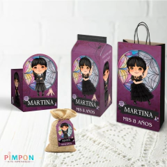 Imagen de Kit imprimible textos editables - Merlina Addams