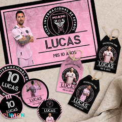 Kit imprimible textos editables - Lionel Messi - Inter Miami
