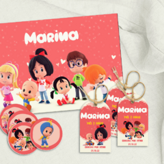 Image of Kit imprimible personalizado - Cleo y Cuquin (rosa)