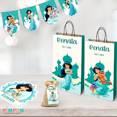Imagen de Kit imprimible textos editables - Princesa Jazmin