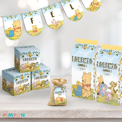 Kit imprimible textos editables - Winnie pooh beb
