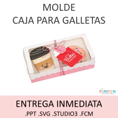Molde patron 100% editable Caja para galletas - comprar online