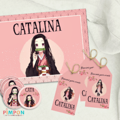 Kit imprimible personalizado - Demon Slayer - Nezuko Kamado