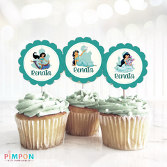 Kit imprimible textos editables - Princesa Jazmin