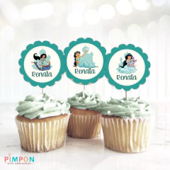 Kit imprimible textos editables - Princesa Jazmin