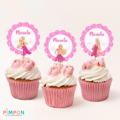 Kit imprimible textos editables - Barbie - tienda online