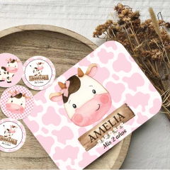 Kit imprimible personalizado - Vaca Lola