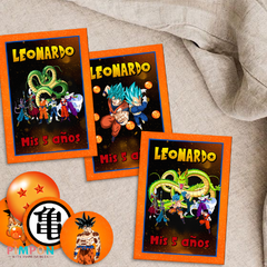 Kit imprimible textos editables - Dragon ball - comprar online