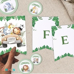Kit imprimible textos editables - Safari