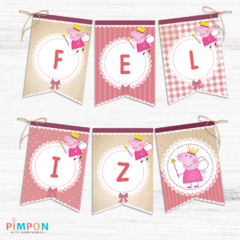 Image of Kit imprimible textos editables - Peppa Pig