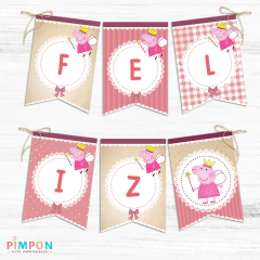 Imagen de Kit imprimible textos editables - Peppa Pig