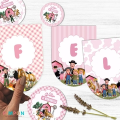 Kit imprimible personalizado - la granja de zenon (rosa) - online store