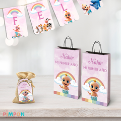 Kit imprimible personalizado - Looloo kids (rosa)