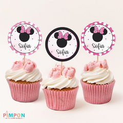 Kit imprimible personalizado - minnie mouse rosa