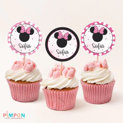 Kit imprimible personalizado - minnie mouse rosa